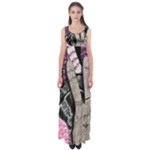 Peace Hand Art Empire Waist Maxi Dress