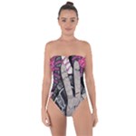 Peace Hand Art Tie Back One Piece Swimsuit