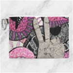 Peace Hand Art Canvas Cosmetic Bag (XL)