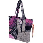 Peace Hand Art Drawstring Tote Bag