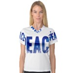 Peace Bird V-Neck Sport Mesh Tee