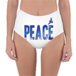 Peace Bird Reversible High-Waist Bikini Bottoms