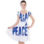 Peace Bird Cap Sleeve Midi Dress