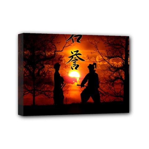 Ninja Sunset Mini Canvas 7  x 5  (Stretched) from ArtsNow.com