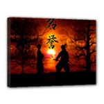 Ninja Sunset Canvas 16  x 12  (Stretched)