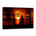 Ninja Sunset Canvas 18  x 12  (Stretched)