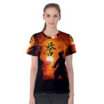 Ninja Sunset Women s Cotton Tee