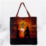 Ninja Sunset Grocery Tote Bag