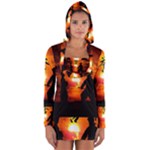 Ninja Sunset Long Sleeve Hooded T-shirt