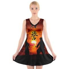V-Neck Sleeveless Dress 
