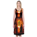 Ninja Sunset Midi Sleeveless Dress