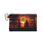 Ninja Sunset Canvas Cosmetic Bag (Small)