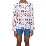 Music Is My Life Kids  Long Sleeve Swimwear