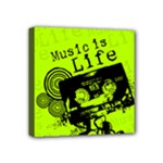 Music Is Life Mini Canvas 4  x 4  (Stretched)