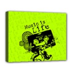 Music Is Life Deluxe Canvas 20  x 16  (Stretched)