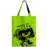 Music Is Life Zipper Classic Tote Bag