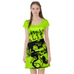 Music Is Life Short Sleeve Skater Dress