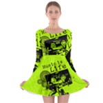 Music Is Life Long Sleeve Skater Dress