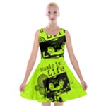 Music Is Life Velvet Skater Dress