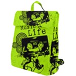 Music Is Life Flap Top Backpack