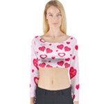 Muah Harts Long Sleeve Crop Top