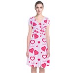 Muah Harts Short Sleeve Front Wrap Dress