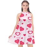 Muah Harts Halter Neckline Chiffon Dress 