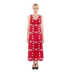 canadian maple leaves  Sleeveless Maxi Dress