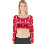 canadian maple leaves  Long Sleeve Crop Top
