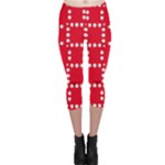 canadian maple leaves  Capri Leggings 