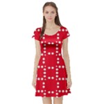 canadian maple leaves  Short Sleeve Skater Dress