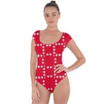 canadian maple leaves  Short Sleeve Leotard 