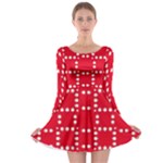 canadian maple leaves  Long Sleeve Skater Dress