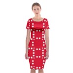 canadian maple leaves  Classic Short Sleeve Midi Dress