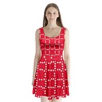 canadian maple leaves  Split Back Mini Dress 