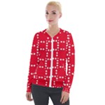 canadian maple leaves  Velour Zip Up Jacket