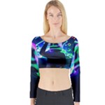 Marshmello Dj Hd Qu Jpglg Long Sleeve Crop Top