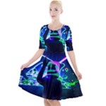 Marshmello Dj Hd Qu Jpglg Quarter Sleeve A-Line Dress