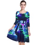 Marshmello Dj Hd Qu Jpglg Quarter Sleeve Waist Band Dress