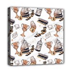 Hufflepuff Pattern Mini Canvas 8  x 8  (Stretched)