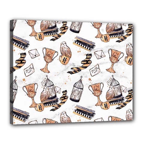 Hufflepuff Pattern Canvas 20  x 16  (Stretched) from ArtsNow.com