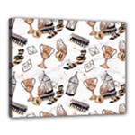 Hufflepuff Pattern Canvas 20  x 16  (Stretched)