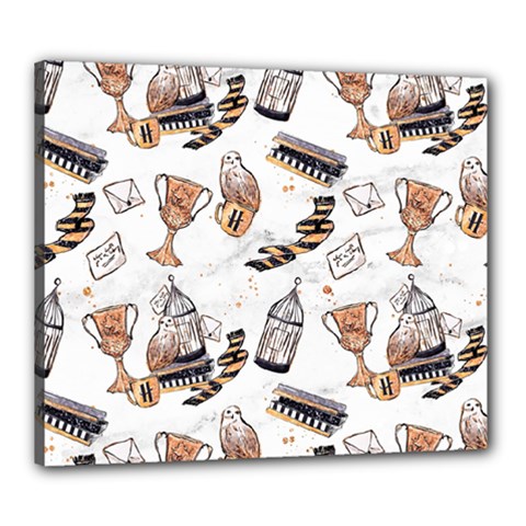 Hufflepuff Pattern Canvas 24  x 20  (Stretched) from ArtsNow.com