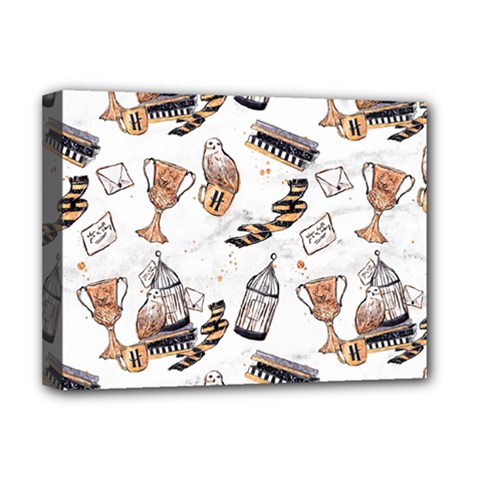 Hufflepuff Pattern Deluxe Canvas 16  x 12  (Stretched)  from ArtsNow.com