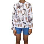 Hufflepuff Pattern Kids  Long Sleeve Swimwear