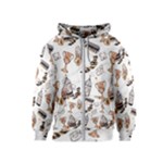 Hufflepuff Pattern Kids  Zipper Hoodie