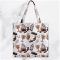 Zipper Grocery Tote Bag 