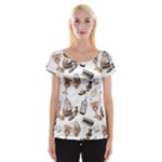 Hufflepuff Pattern Cap Sleeve Top