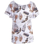 Hufflepuff Pattern Women s Oversized Tee