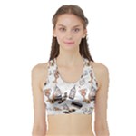Hufflepuff Pattern Sports Bra with Border